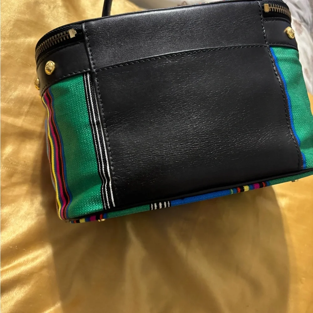 Versace Colorful Striped Vintage Vanity Bag Like New